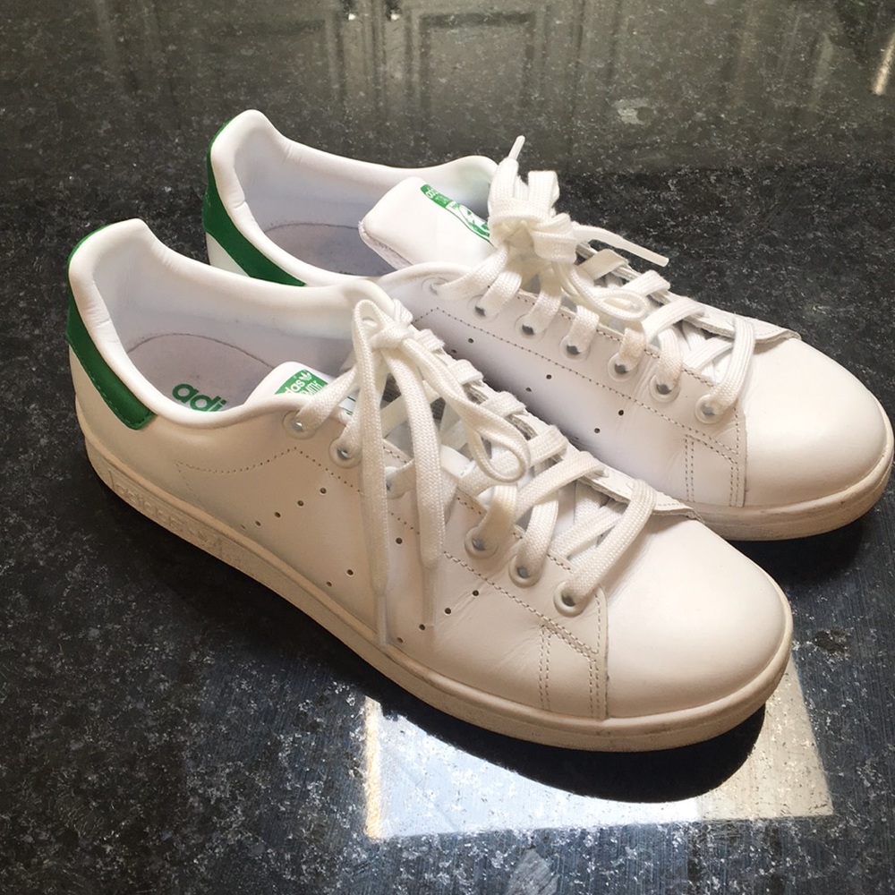 Green/White Adidas Stan Smiths